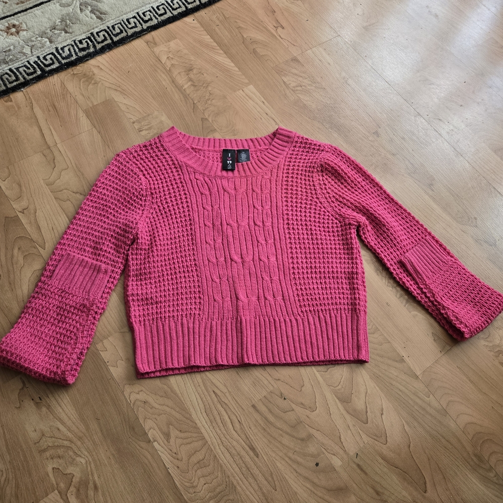 Boy Meets Girl Pink Crew Neck Sweater